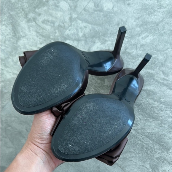 Zara Women's Brown Heeled Sandals - Picture 3 of 4